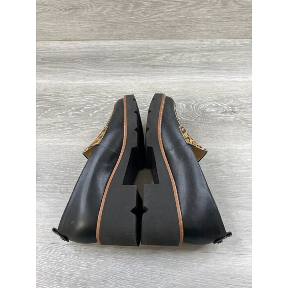 Naturalizer Darry 2 Women's 7M Black Leoperd Print Suede Leather Chunky Loafer - Picture 5 of 12